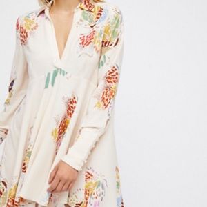 Free people oversized fields of butterflies tunic